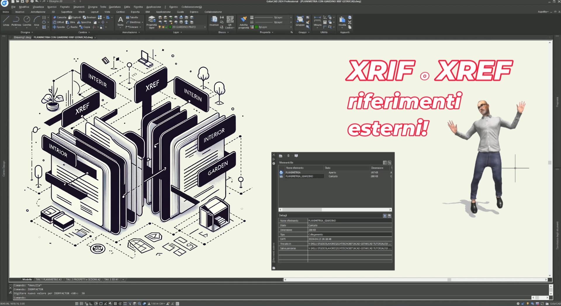 XREF AutoCAD cosa sono e come si utilizzano anche in GstarCAD