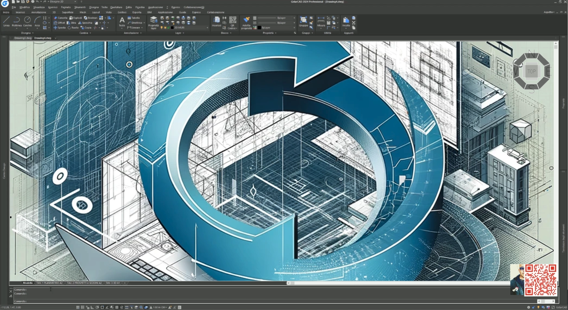 Collaborazione GstarCAD e Revit con collegamento DWG.